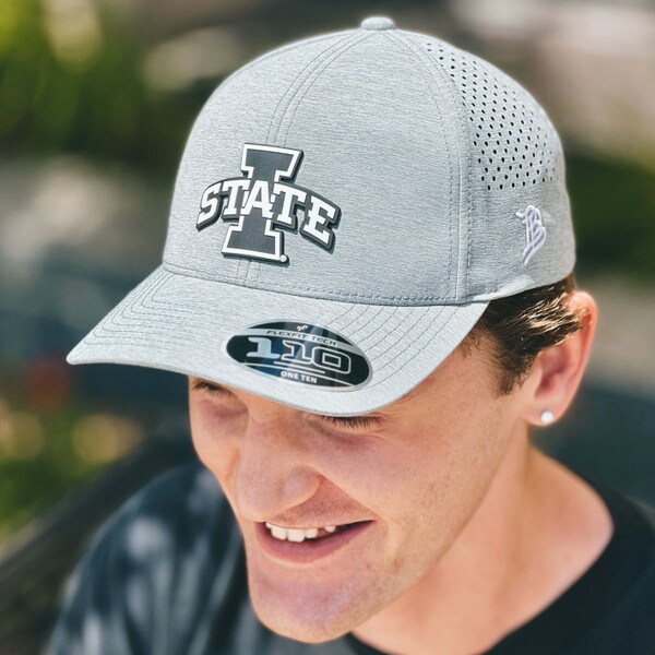Branded Bills I-State Heather Gray Curved Performance Hat